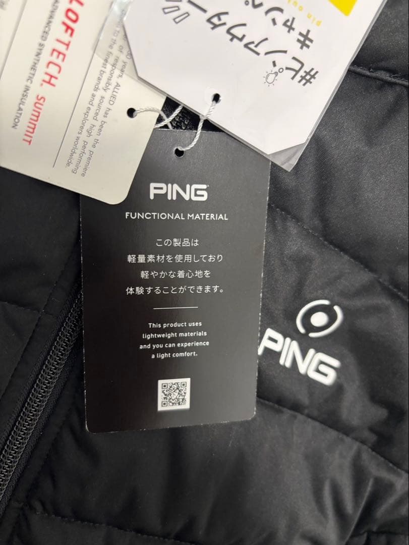 ★新品タグ付き★ PING ゴルフ 中綿ジャケット レディース Lサイズ 黒