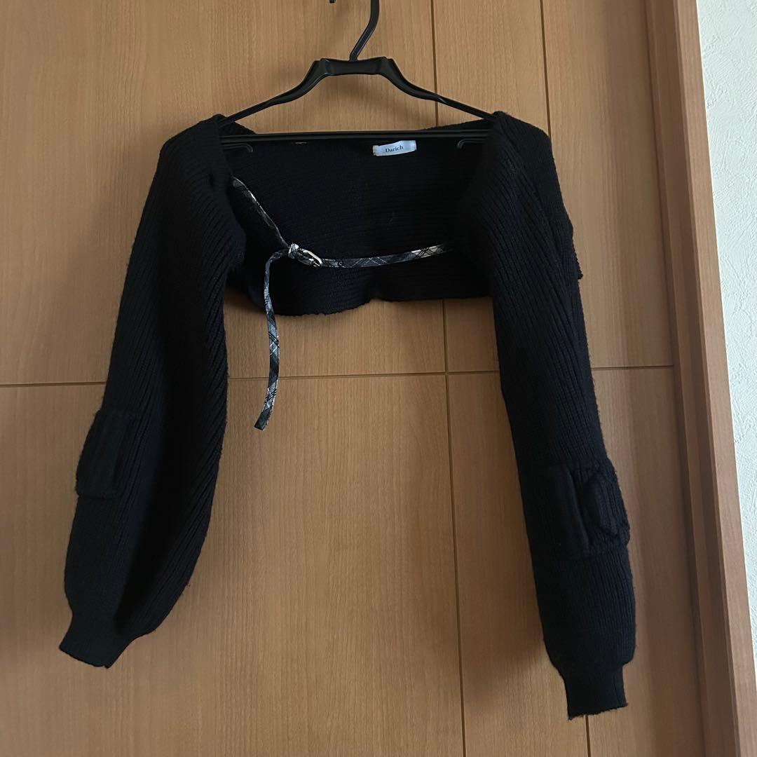 Darich ドッキングミドルウエストニットミニワンピース　FREE-L