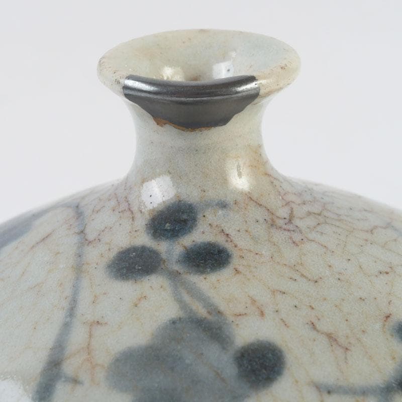 伊万里焼　古伊万里　染付　花文　油壷　小壷　V　9708