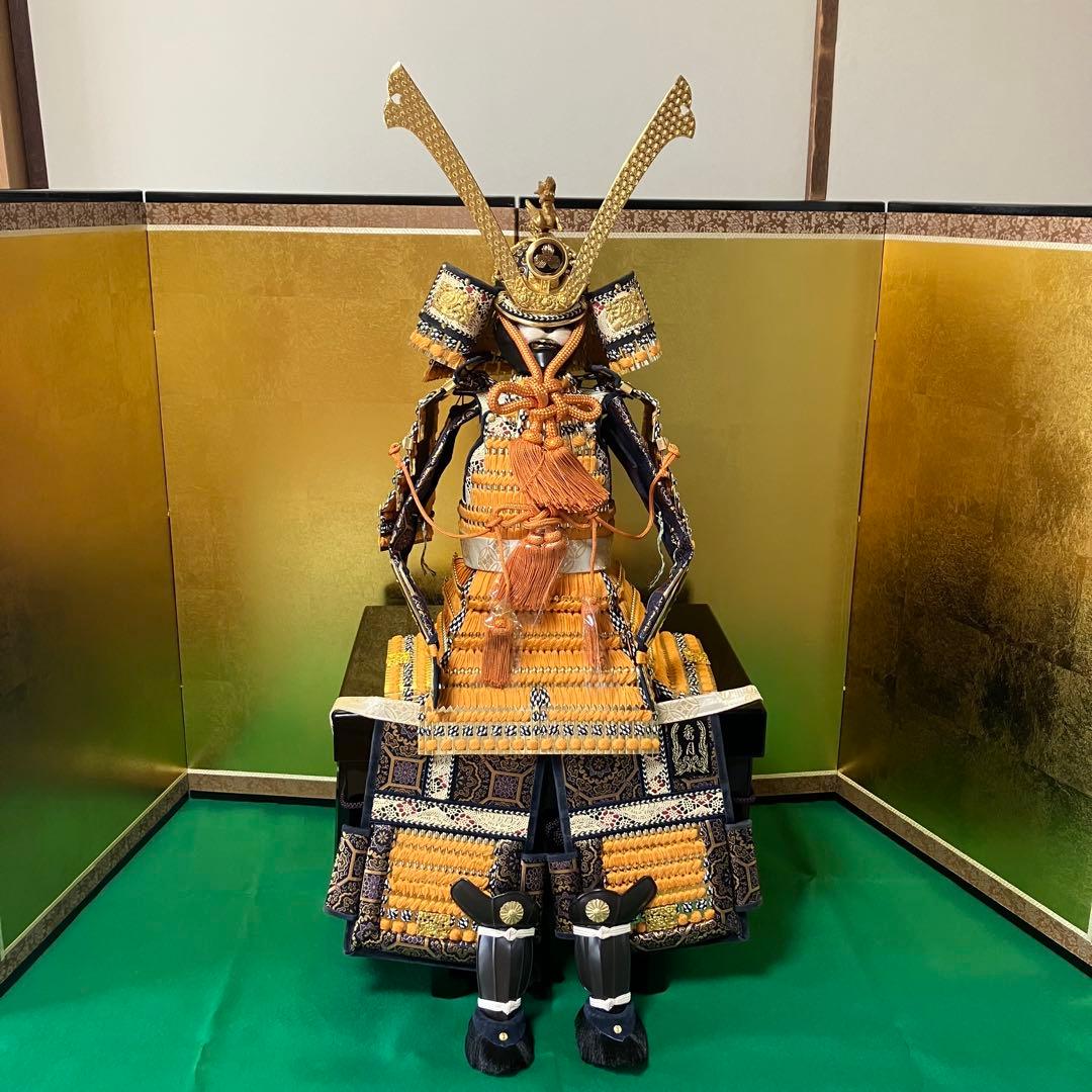 美品　人形の秀月　五月人形　兜　3段飾り
