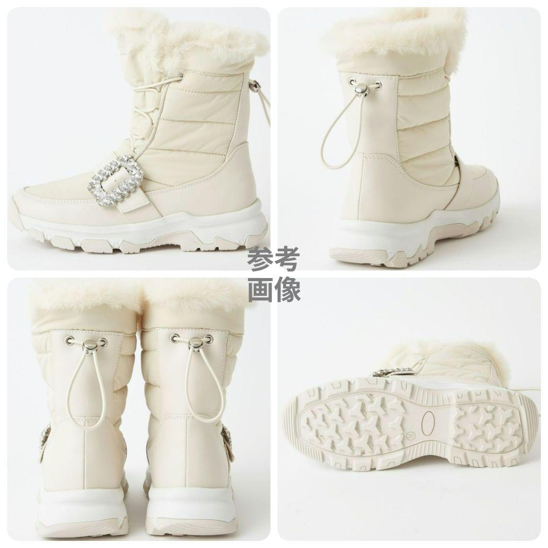 希少色【極美品】+diana クリスタルバックルスノーブーツ 23.5 24AW