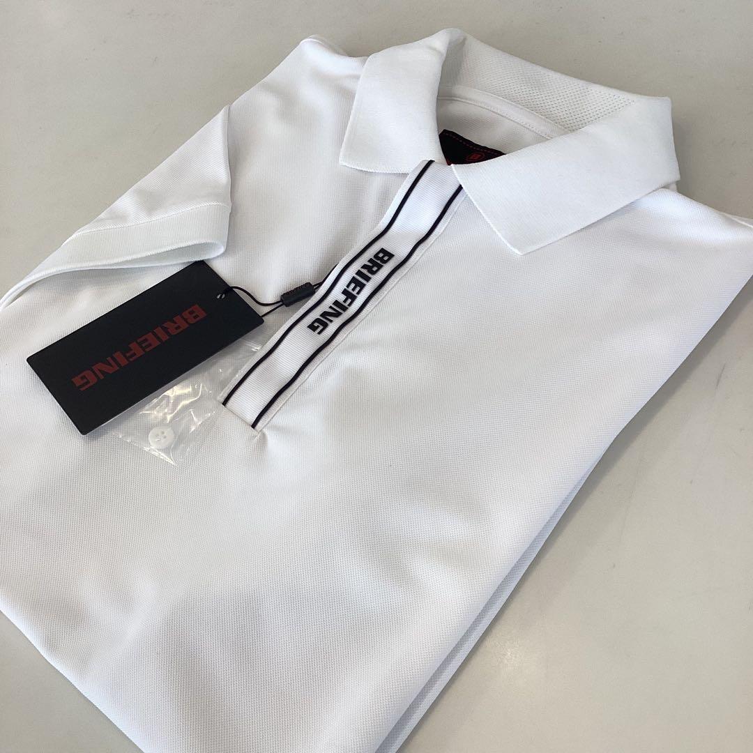 新品　BRIEFING MEN’S MINI LOGO POLO ホワイトS