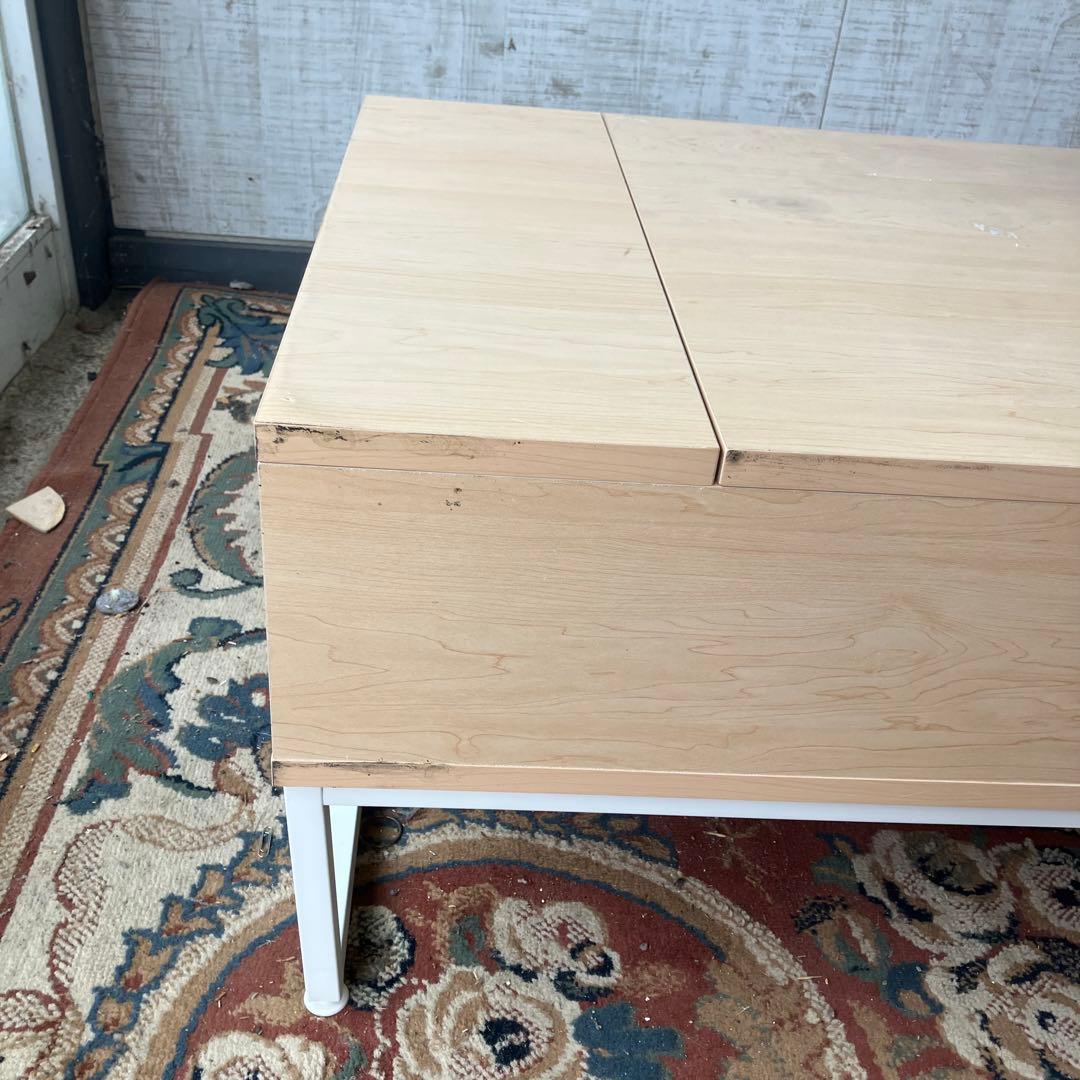 ナチュラル木製引き出し付きセンターテーブル