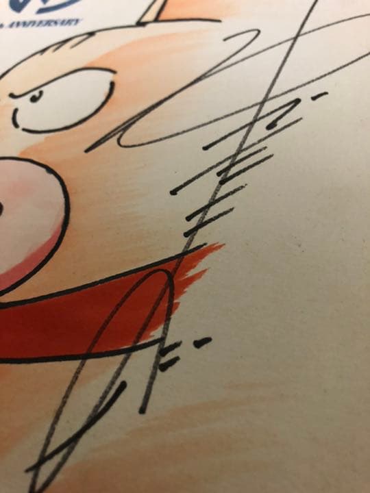 ゆでたまご直筆イラスト＆サイン色紙「キン肉マン」