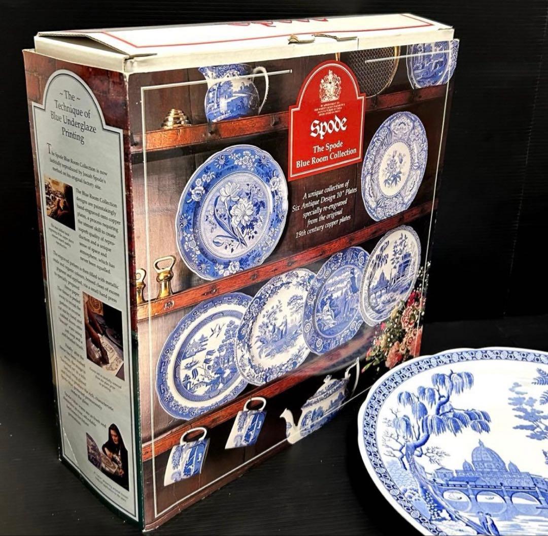 スポード　ブルールーム コレクション　ローマ 皿26.5cm 6枚　未使用品