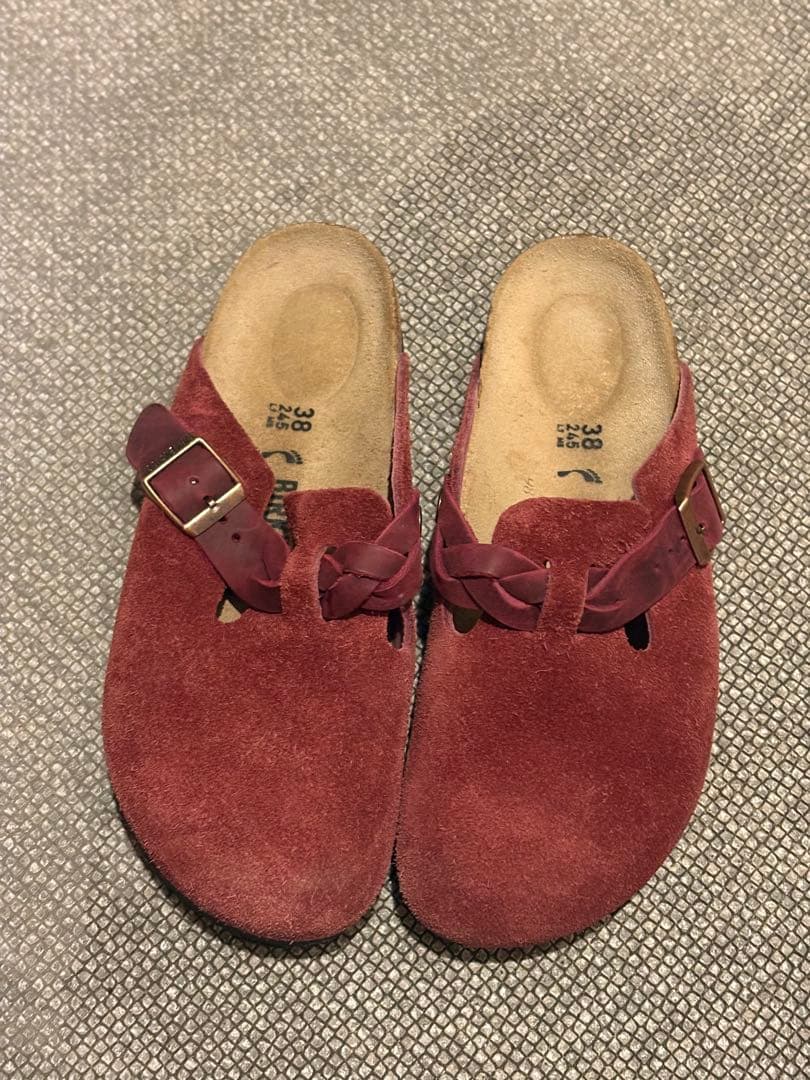 専用　　　　BIRKENSTOCK 赤 サボサンダル 38