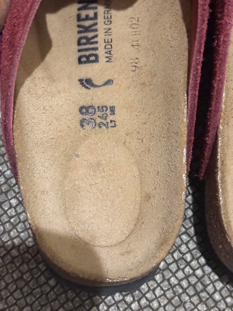 専用　　　　BIRKENSTOCK 赤 サボサンダル 38