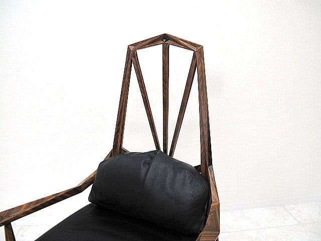 展示品ヴィンテージ アールデコ様式本革ハイバックパーソナルチェア 1人掛けソファ