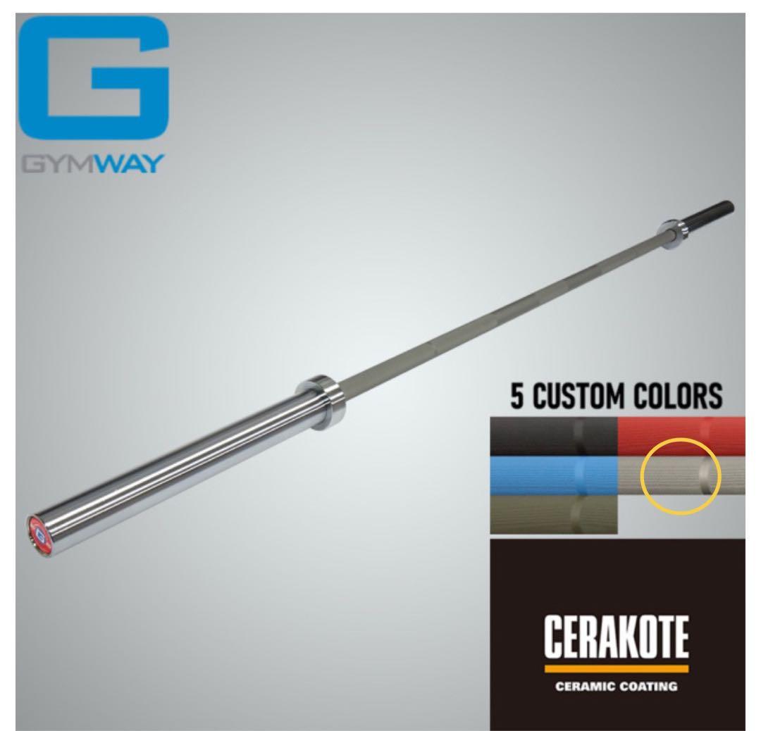 GYMWAY セラーコートパワーバー　 ガンメタルグレー