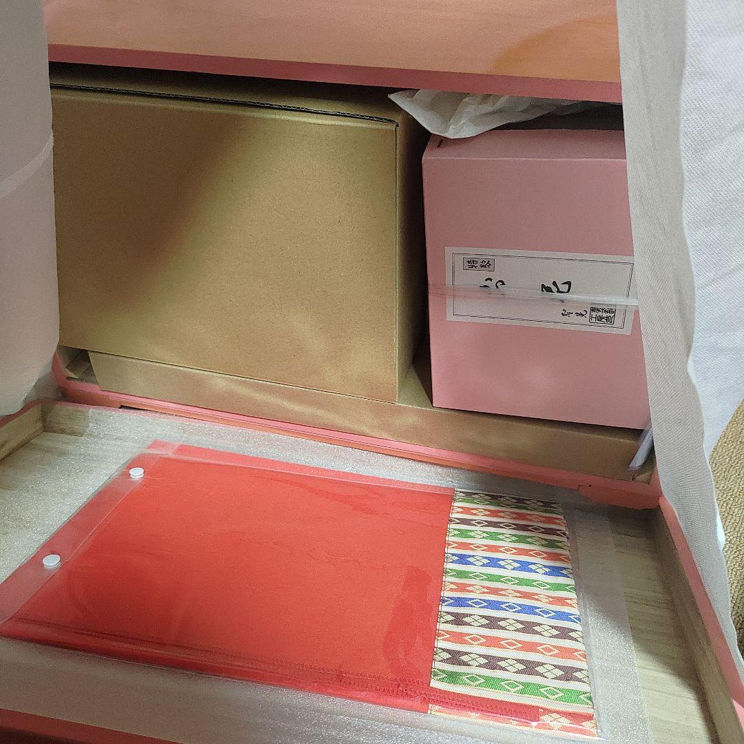 【新品】雛人形 北寿 桐製 刺繍 桜柄 節句 ひな祭り 収納 即配送