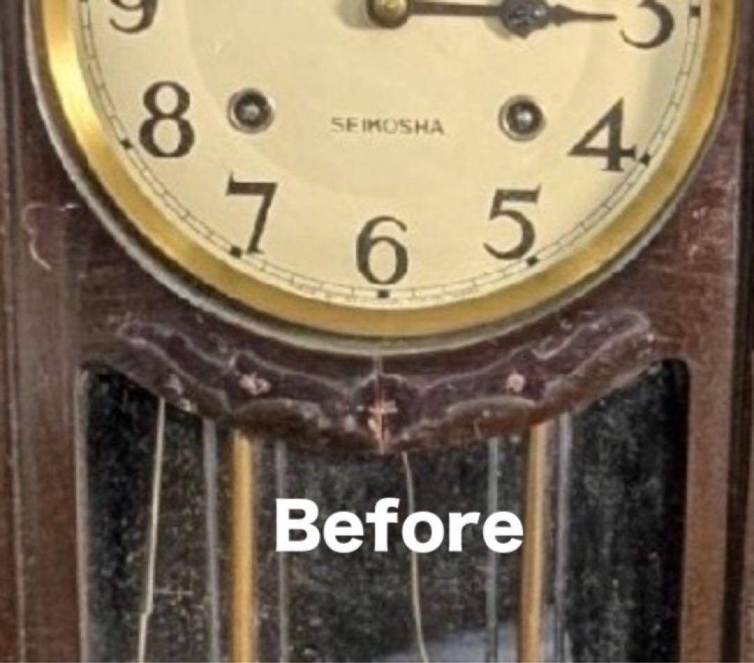 SEIKOSHA 柱時計 宮型本打ち式ボンボン時計 稼働中