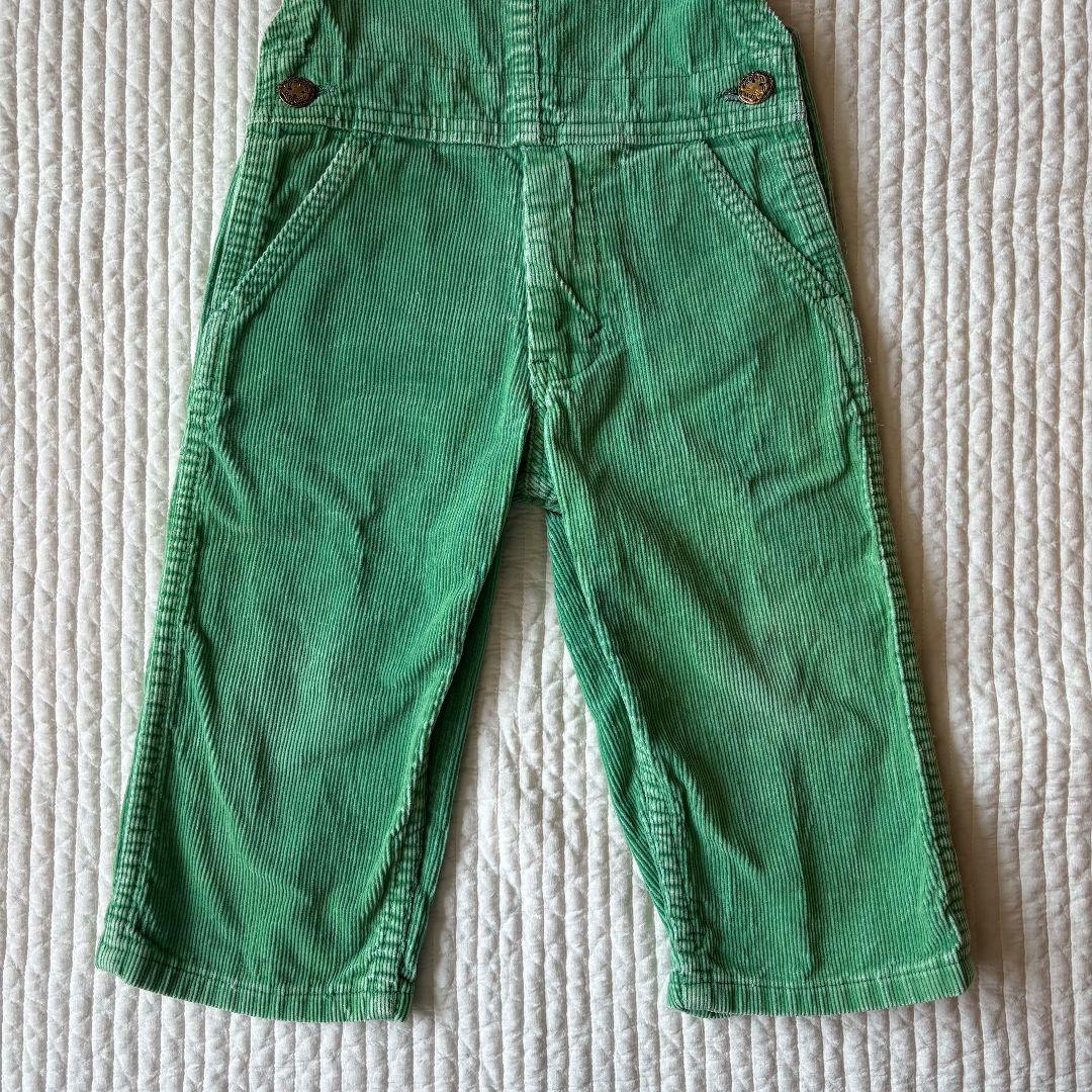 ヴィンテージ　OSHKOSH　緑　コーデュロイ　オーバーオール