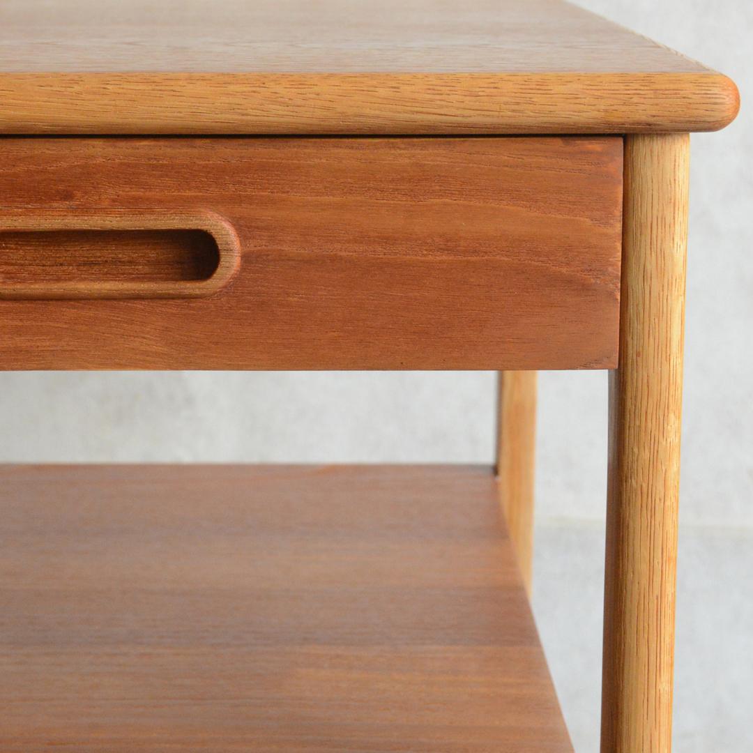 デンマーク 北欧ヴィンテージ チーク サイドテーブル 北欧家具 ナイトテーブル