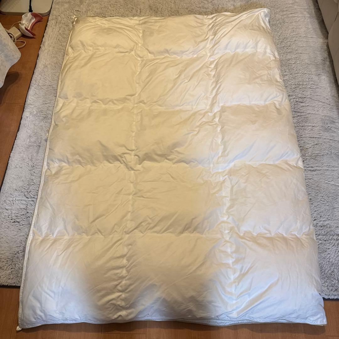 美品　昭和西川 ミクロガード 140-210掛け布団 アレルギー対策 清潔素材