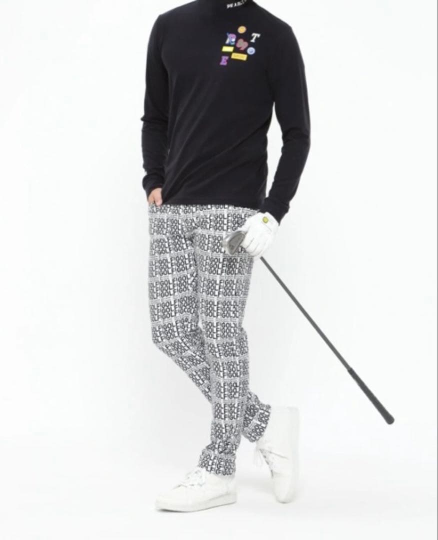 新品 パーリーゲイツ コットンストレッチカルゼ表ピーチパンツ(6)サイズLL/白