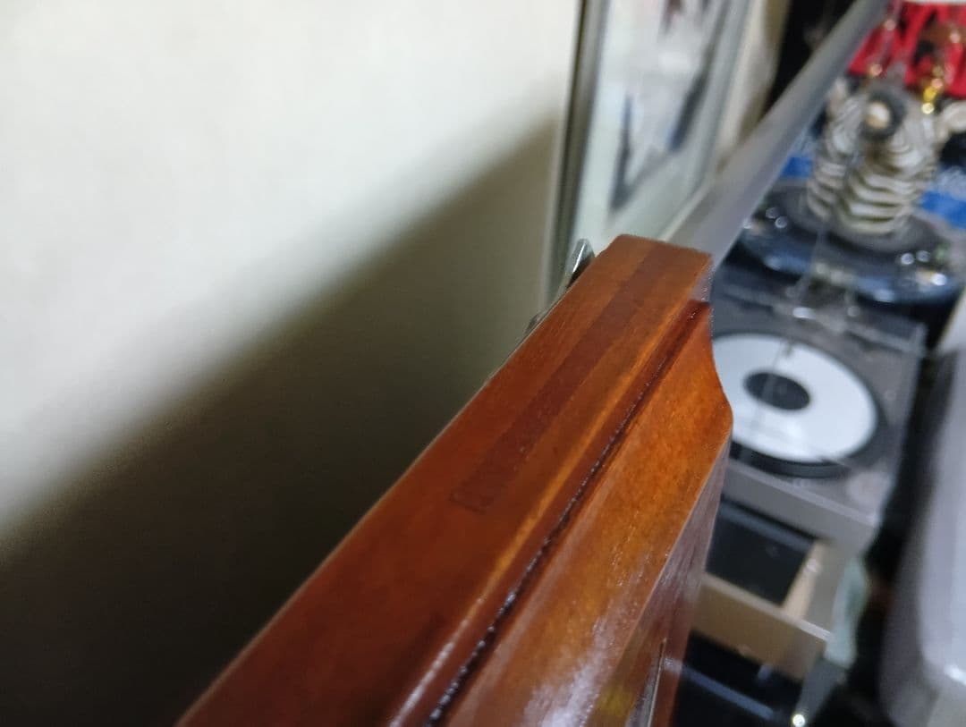 1960's　デンマーク　チーク　無垢材　ブロック　デザイン　ウォール　ミラー