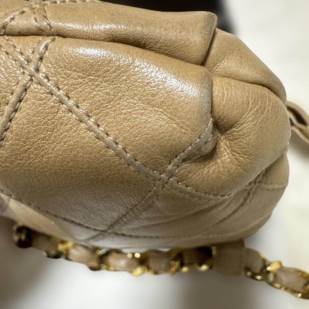 シャネル　ヴィンテージ　ウェストポーチ　ベージュ