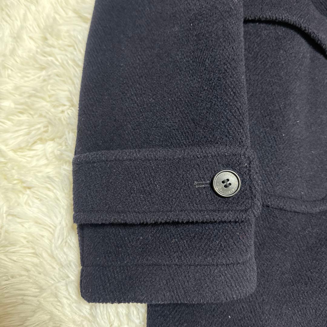 マッキントッシュ　ダッフルコート　ヘリンボーン　ネイビー　ウール　メンズ　38