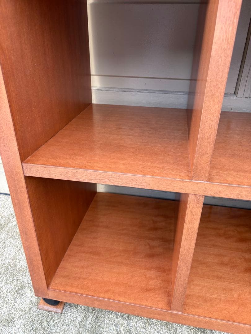 木製オープンシェルフ 6段 キャスター付き