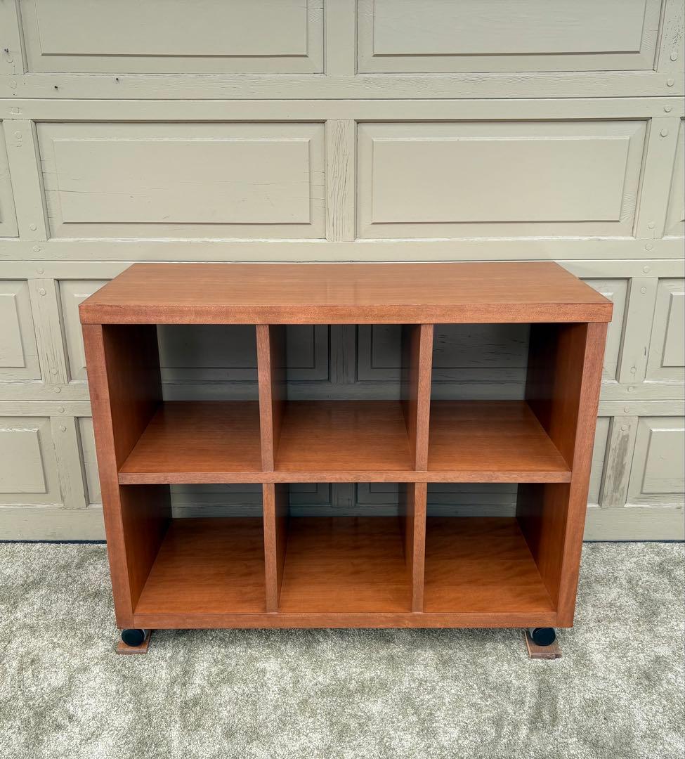 木製オープンシェルフ 6段 キャスター付き