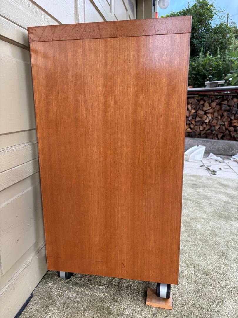 木製オープンシェルフ 6段 キャスター付き