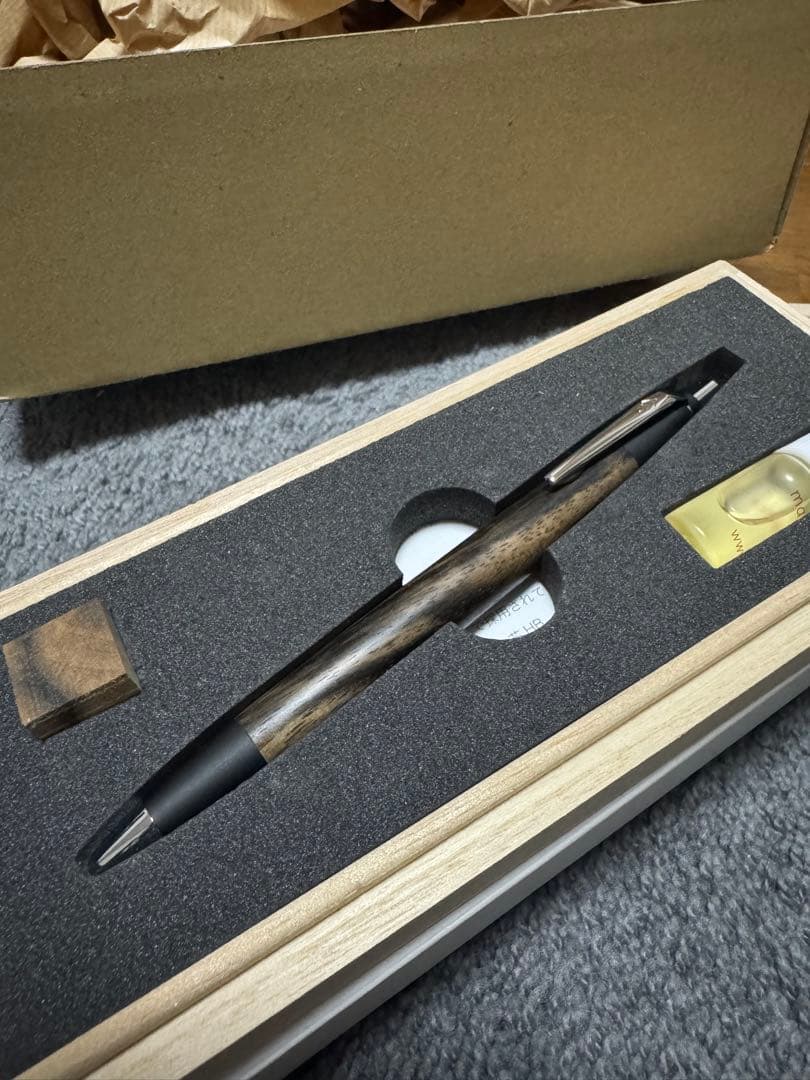 野原工芸 特上黒柿 シャープペンシル シルバー