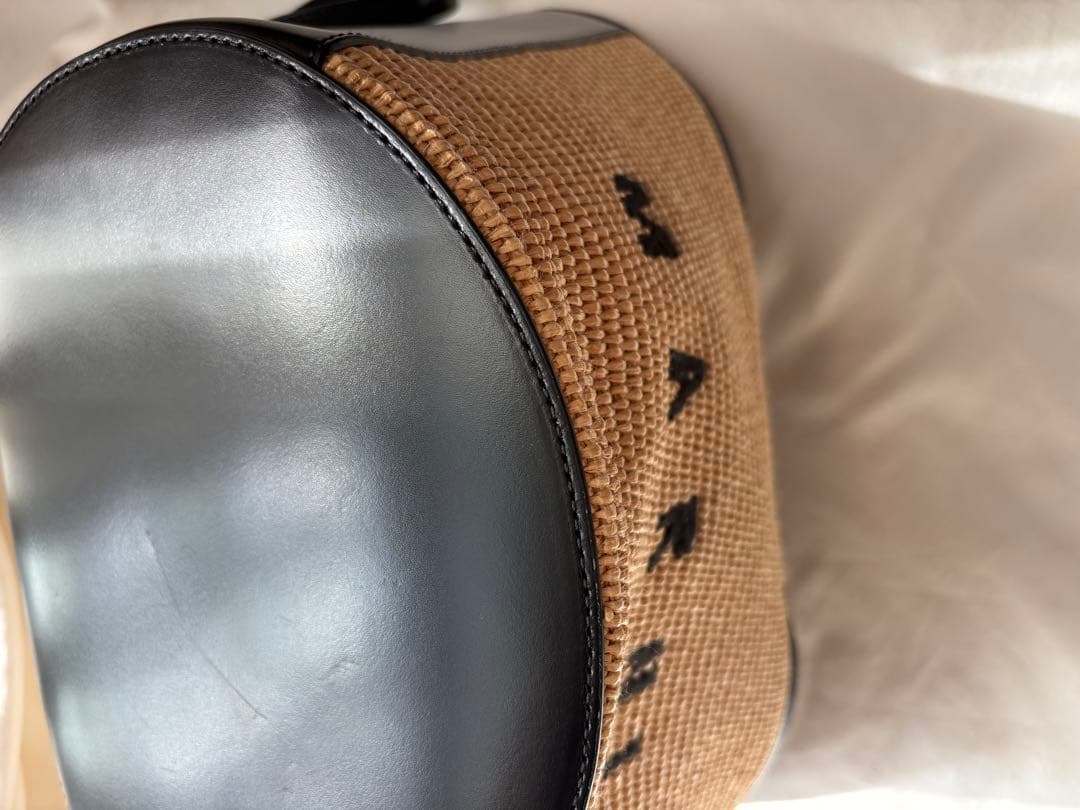 【超美品】マルニ トロピカリア2way ブラック　ショルダー　カゴバッグ