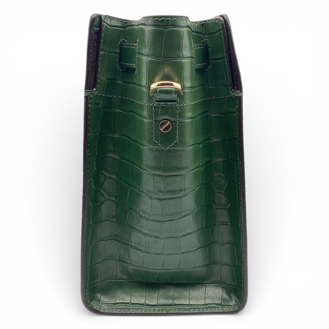 【未使用級】マイケルコース・クロコ型押し・ヌーボーハミルトン・2wayバッグ・緑