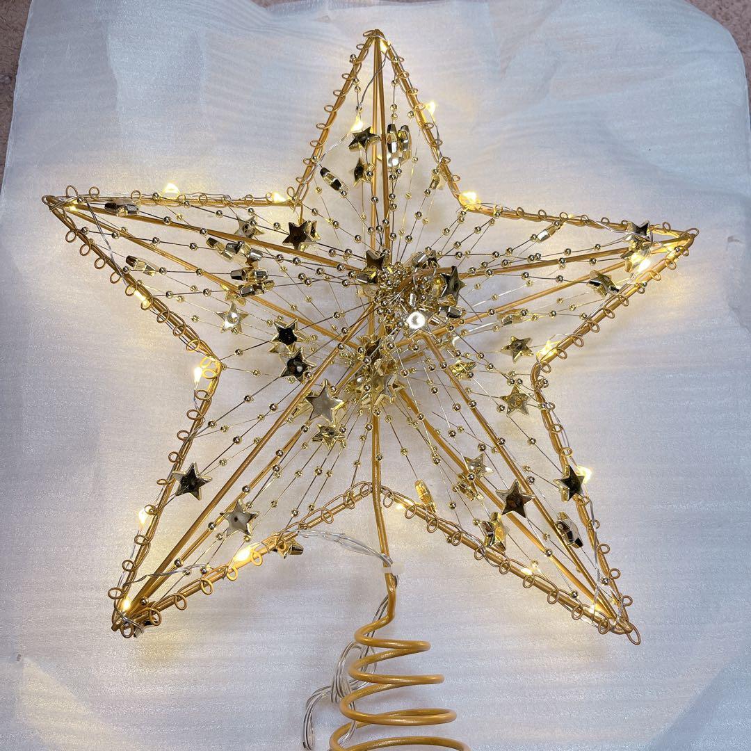 早い者勝ち❣️ OSALADI クリスマスツリートッパー スターゴールド