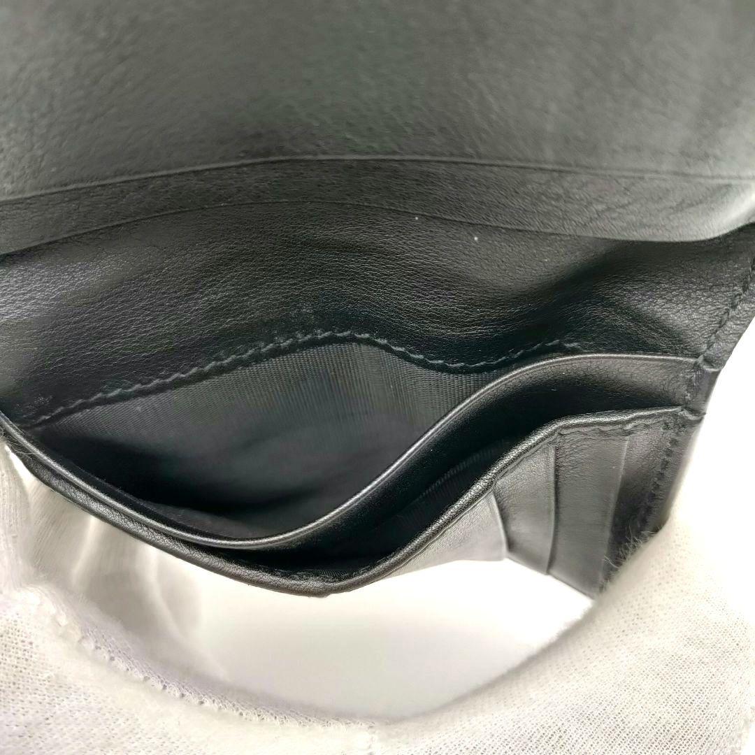 GUCCI グッチ シマ カードケース 名刺入れ　本革 レザー ブラック メンズ