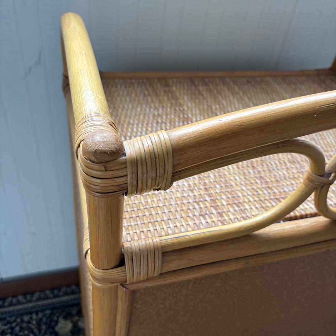 ヴィンテージ☆ラタンチェスト 4段 収納棚 ナチュラル アジアン家具 籘家具