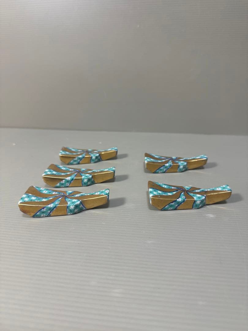 2316 有田焼　賞美堂 其泉 羽子板 箸置揃　5客