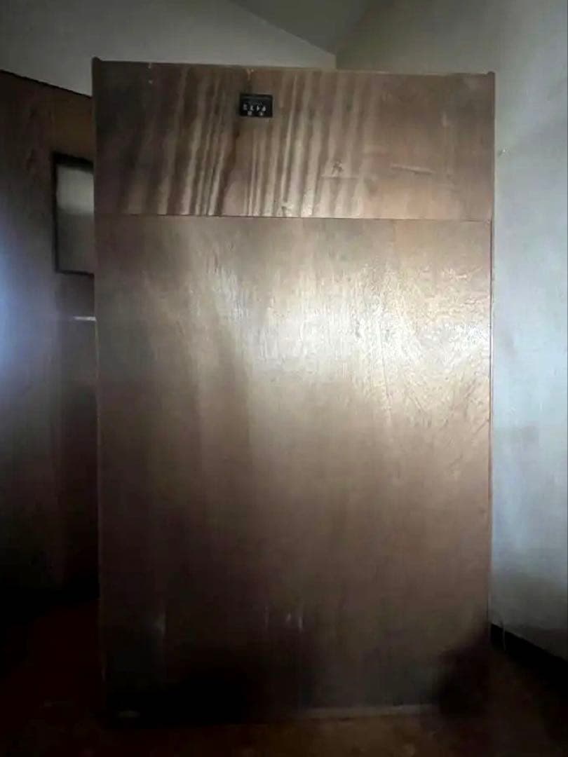 昭和レトロ 昭和ガラス 木製ラック ガラス扉 4段棚