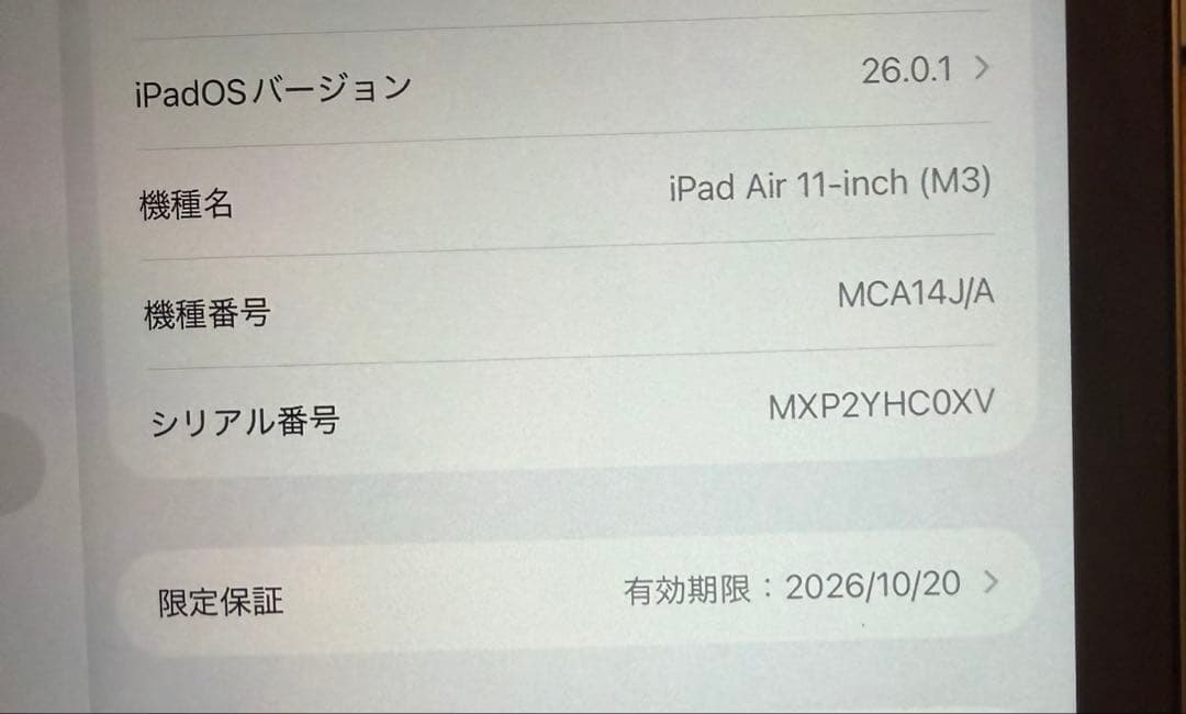 Apple iPad Air 11インチ M3 Wi-Fiモデル 256G