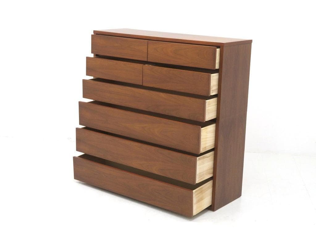 展示品　IDC大塚家具　ウォールナット　6段　チェスト　整理箪笥　タンス