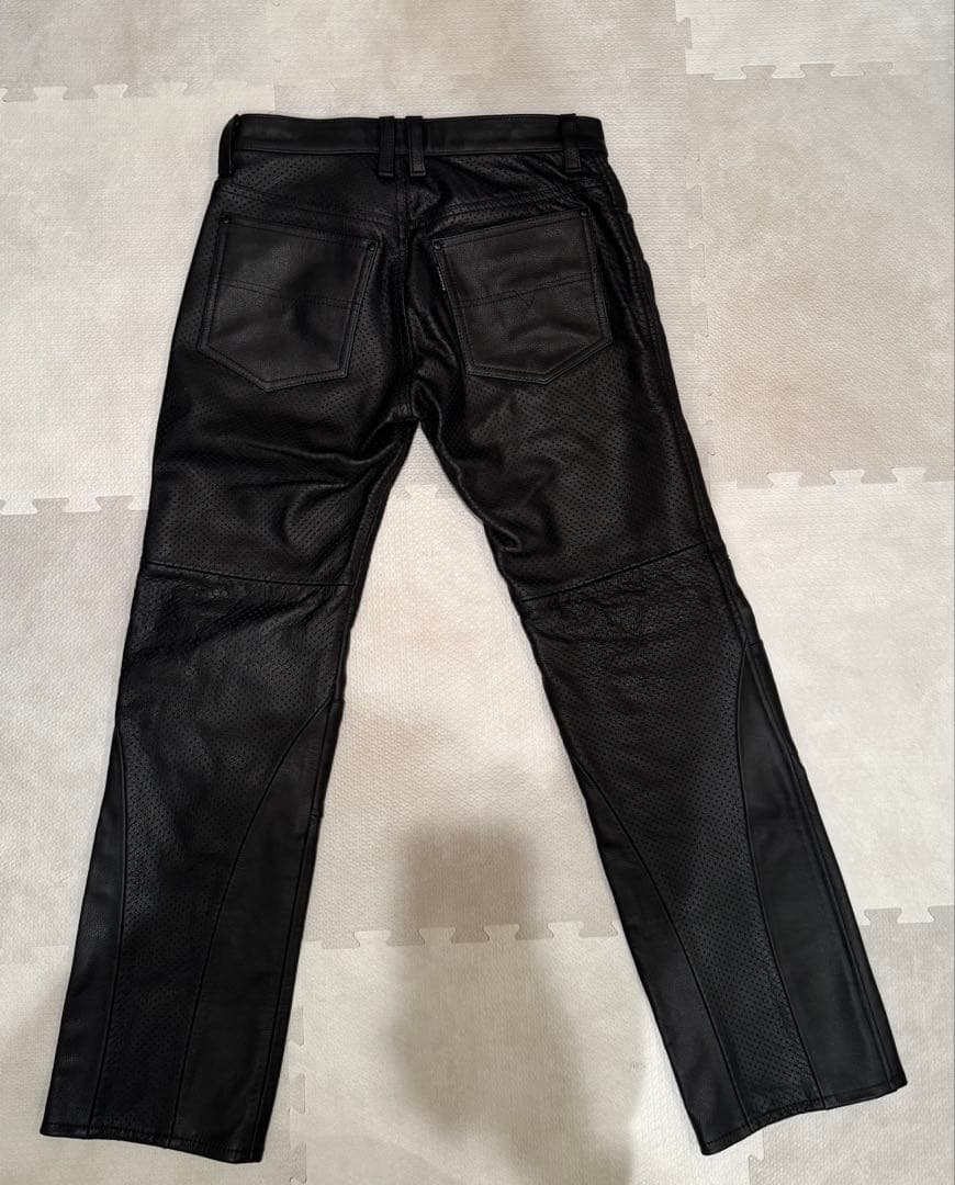 KADOYA カドヤ レザーパンツ 革パン パンチング ブラック Mサイズ