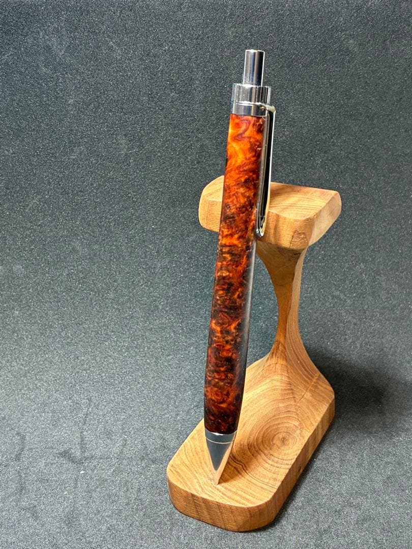 極上本花梨瘤シャーペン0.5mmアンボイナバール