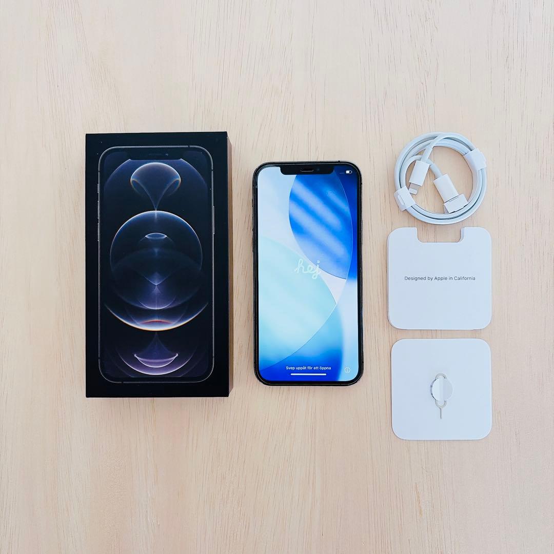 【美品】 90％ iPhone12pro 256GB グラファイト SIMフリー