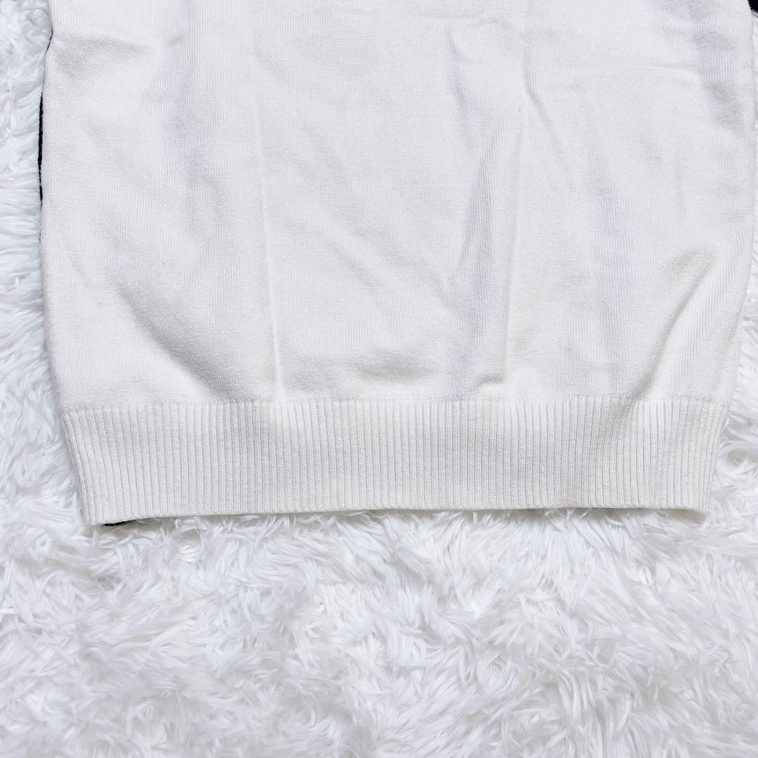 完売品マークアンドロナ 近年 バイカラー クルーネック　セーター スカル ドクロ