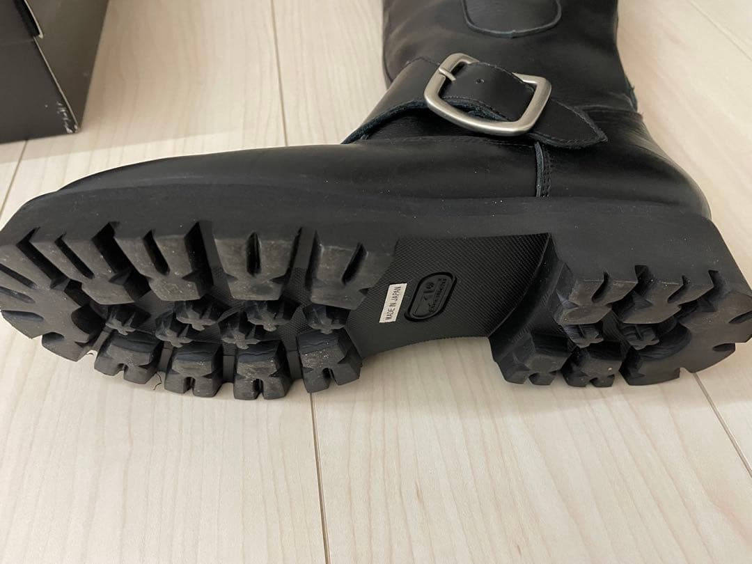 Y's バックル付きブラックレザー ロングブーツ　24.5〜25㎝　XL ワイズ