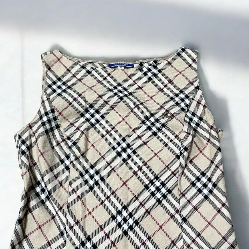 バーバリーブルーレーベル　ノバチェック　ワンピース　ノースリーブ 38