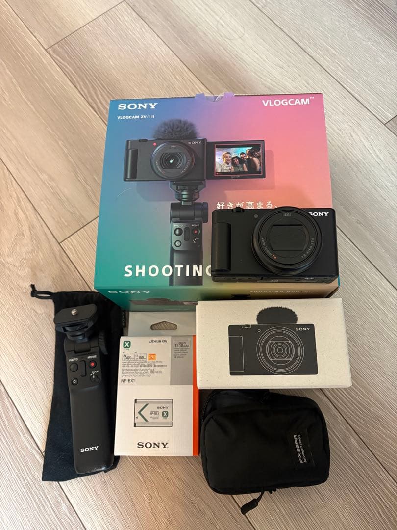 SONY VLOGCAM ZV-1M2 シューティンググリップ、携帯ポーチ付き