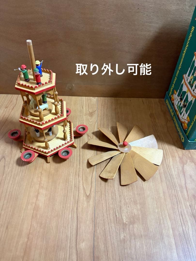 ドイツ　ザイフェン　ドイツ エルツ山脈地方工芸品 木製 クリスマスピラミッド