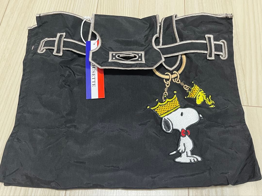 LA COUSETTE ラクゼットスヌーピーバッグブラックSボールアンドチェーン