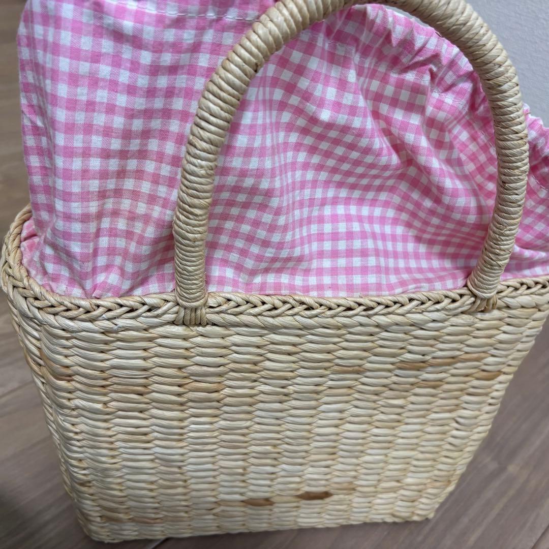 ハローキティ 刺繍 かごバッグ 希少　さくらんぼ　匿名発送　即購入OK