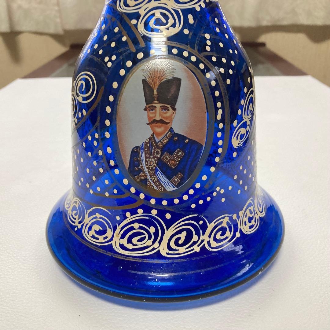 花瓶 花器 フラワーベース シーシャ 硝子 ボトル 瓶 青 レトロ ヴィンテージ