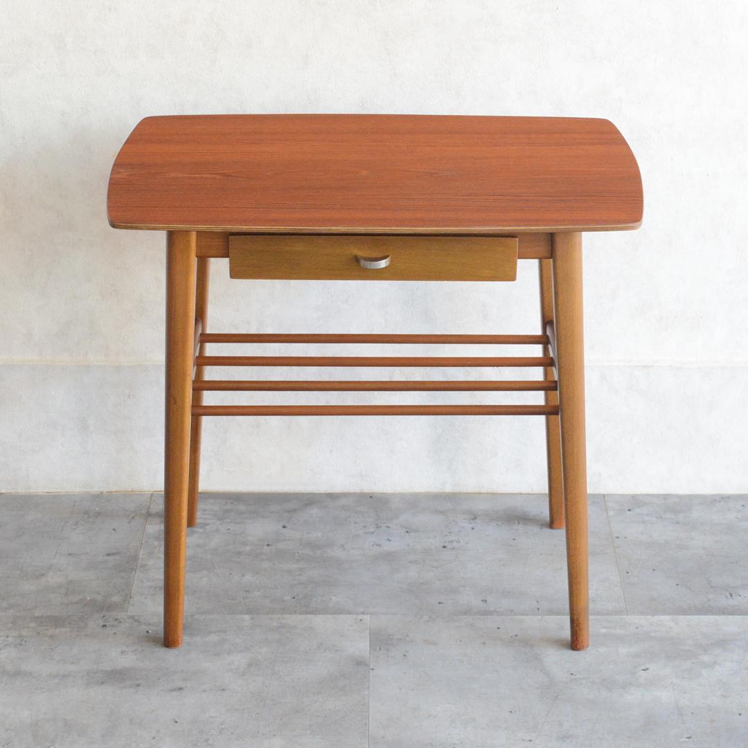 デンマーク 北欧ヴィンテージ 抽斗付 サイドテーブル 北欧家具 ナイトテーブル