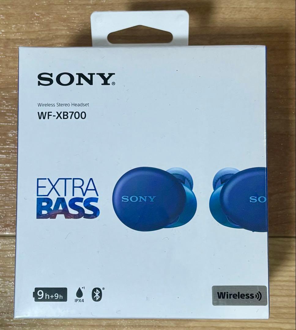 新品、未開封！　ソニー　ワイヤレスイヤホン WF-XB700 ブルー　イヤホン
