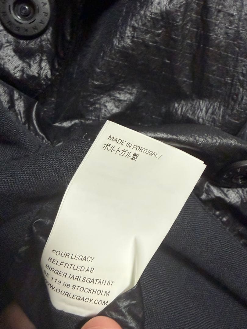 ジャケット・アウター OUR LEGACY EXHALE PUFFAEXHALE BLACK 48