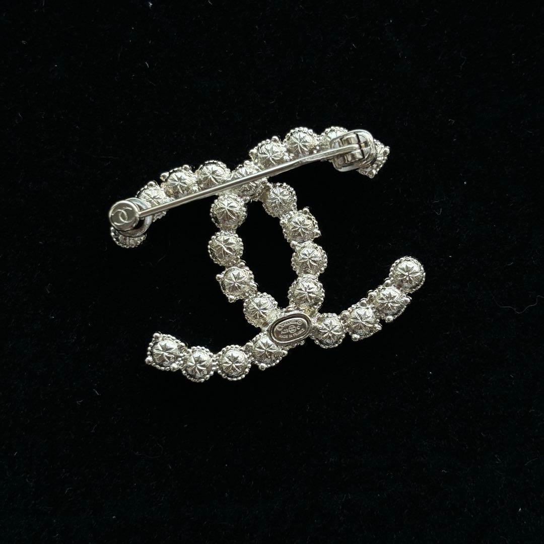CHANEL シャネル 23C ダブルC ココマーク ロゴ ブローチ 正規品